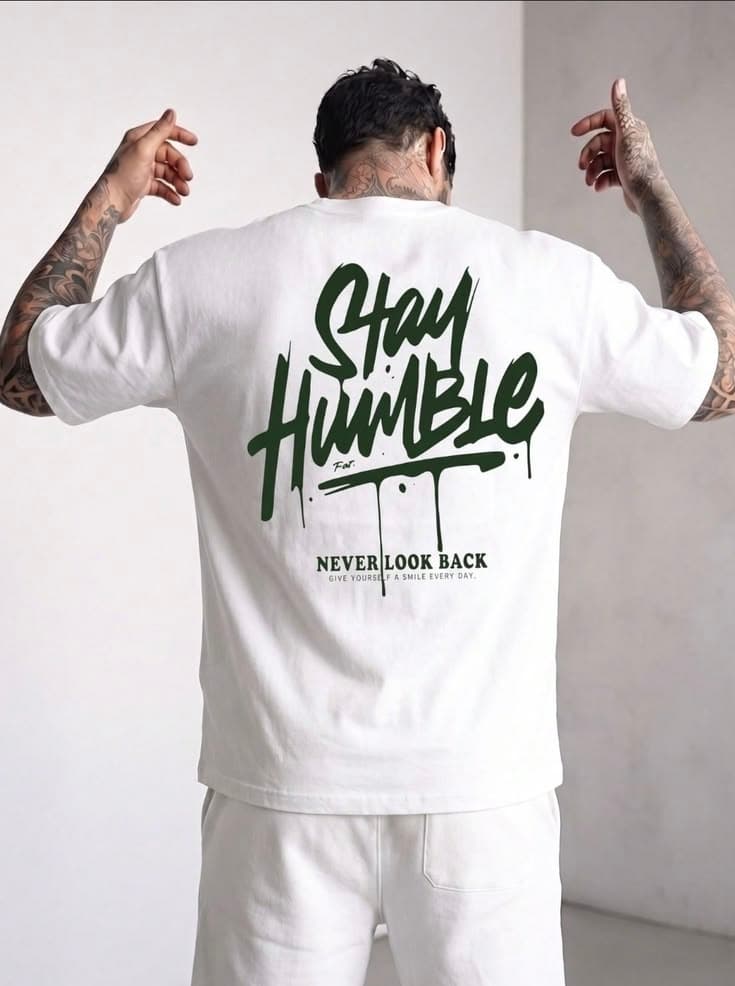 Stay humble Printed Oversized T-Shirt