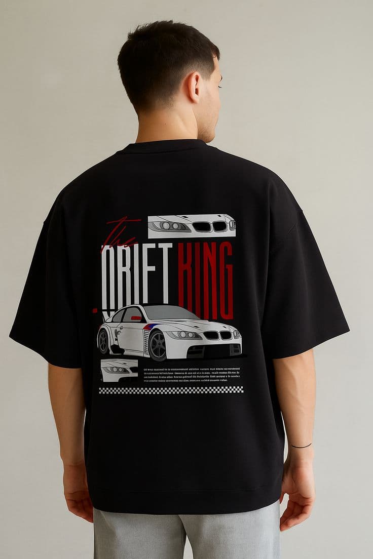 Drift king Printed Oversized T-Shirt
